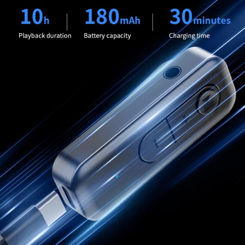 Double Function Bluetooth-compatible 5.3 Transmitter Receiver 2400Mhz 1200Mbps for Fast Wireless Auditory Connection