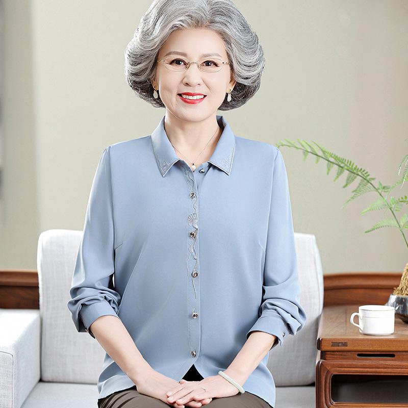 

Lightweight Summer Tops for Elderly Women: Grandma s Shirt Set for 60s & 70s+ L (80-100 lbs) синій