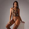 Bow Erotic Underwear Women'S Openwork Mesh Clothes Passion Free To Take Off Transparent Sexy Temptation Open Gear Fishnet Net Stockings Uniform