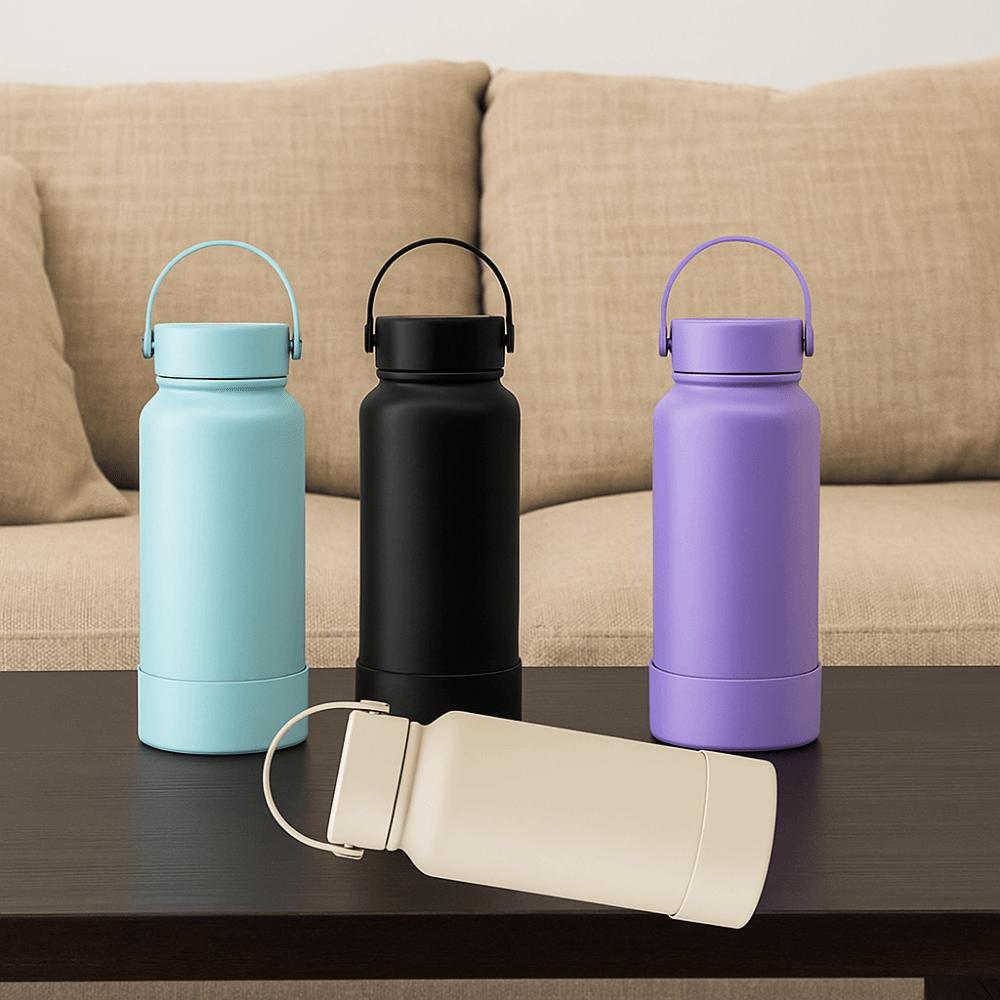 Solid Color Thermos Cup 1000ML Coffee Cups Cute Thermos Bottle  Gift