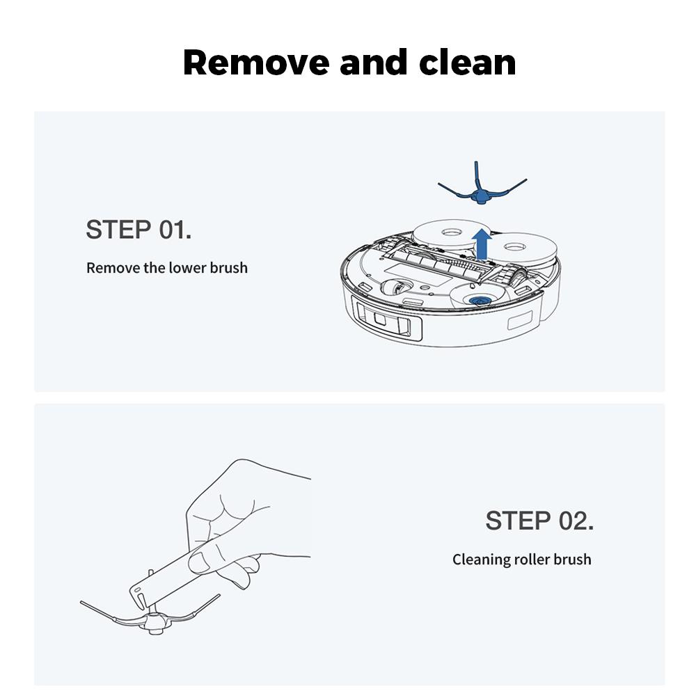 Side Brushes Spare Part For Ecovacs T5/T8/T8 Aivi//T8 max/T9 max//T9 aivi/ N5/N8/N8+/N8 Pro/X1 OMNI/X1 TURBO/T20 PRO/T10 OMNI Vacuum Cleaner