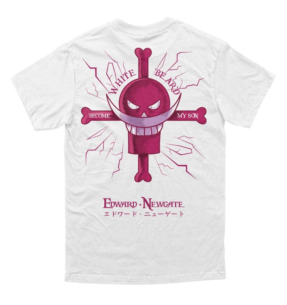 

One Piece Edward Newgate Whitebeard Jolly Roger Become My Son Anime Graphic T-Shirt Men Women Casual Cotton Streetwear Top S разноцветный