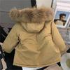 Girls Winter Windproof Warm Jackets Solid Zipper Hooded Snow Outdoor Children Coat Polyester Long Sleeve Kid Outerwear