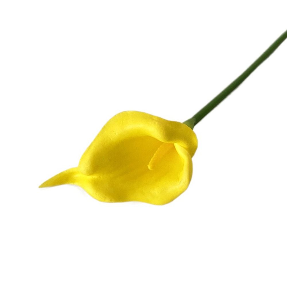 White Artificial Calla Lilies PU Fake Flower Photography Props Artificial Flower  Home Decoration