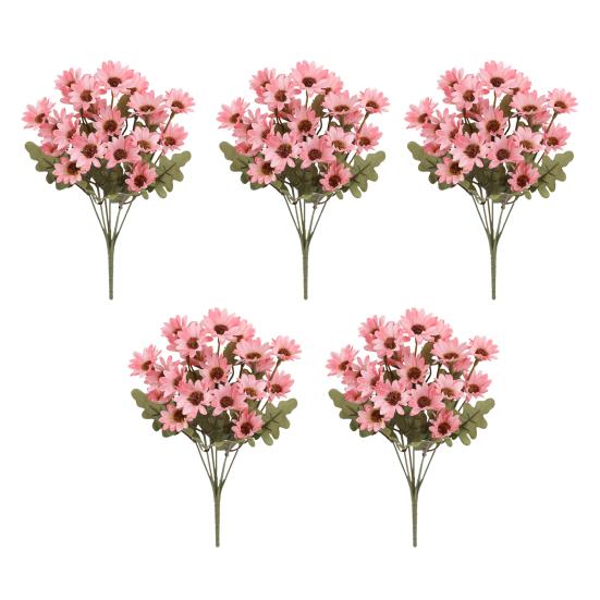 Artificial Mums Realistic Fake Fall Flowers UV Resistant Faux Chrysanthemums for Indoor Flower Arrangement Balcony Outdoor Porch Decor