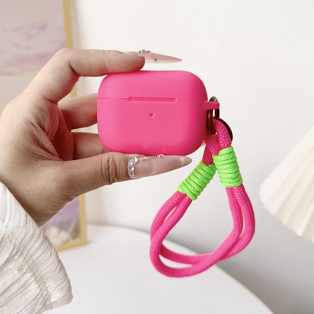 For Airpods 4 Pro 3 Generation Cover Slim Silicone Case Full Protector Cover with Wrist Lanyard for Cute AirPods Pro 2 Case