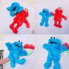 Fantoche de Mão de Pelúcia Elmo da Vila Sésamo Com Função de Gravação Para Aprendizado e Brincadeira de Crianças