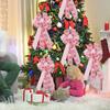 Large Size Christmas Tree Bowknot Double Layer Present Ribbon Knot Christmas Wreath Bow  Wedding
