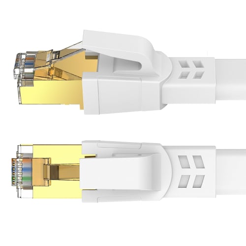 LAN Cable 3m Cat 8 Standard - Soohut Wired Cable Lan Cable 3m White Internet High Speed ??Rankable (White)