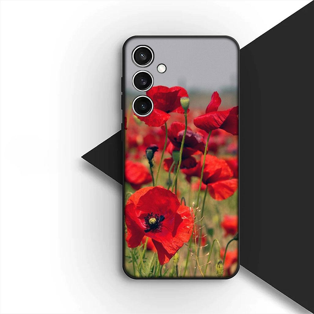 

Cover for Motorola Moto Edge 70 60 Fusion NEO Pro G56 G96 G04 G05 20 G Stylus Phone Case Red P-Poppys Flower Bloom Elegant Motorola Edge 60 Neo