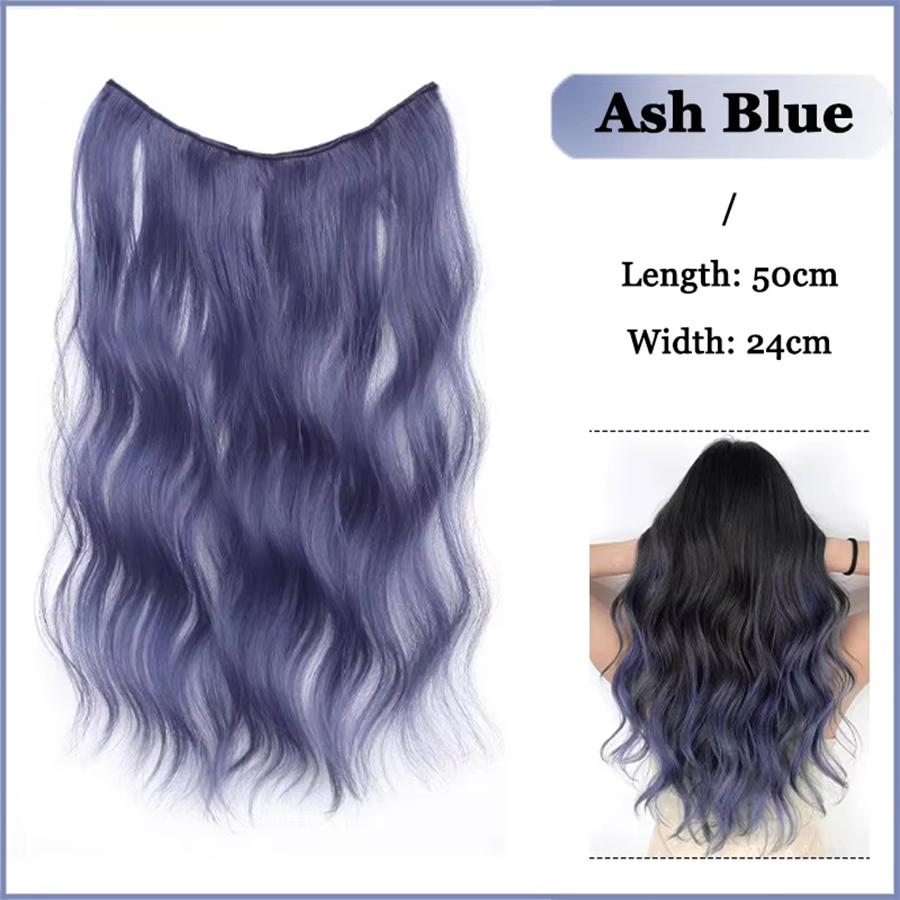 

Synthetic Long Straight Clip In One Piece Hair Extension 4 Clips inner layer hidden hair color hair piece color wig 2028