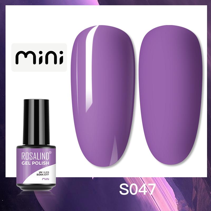 ROSALIND 150 Colors Mini Nail Gel Polish Soak Off UV Gel Nail Polish Long Lasting Base Top Gel Polish Temperature Cat Eye Glitter Nail Gel Glue