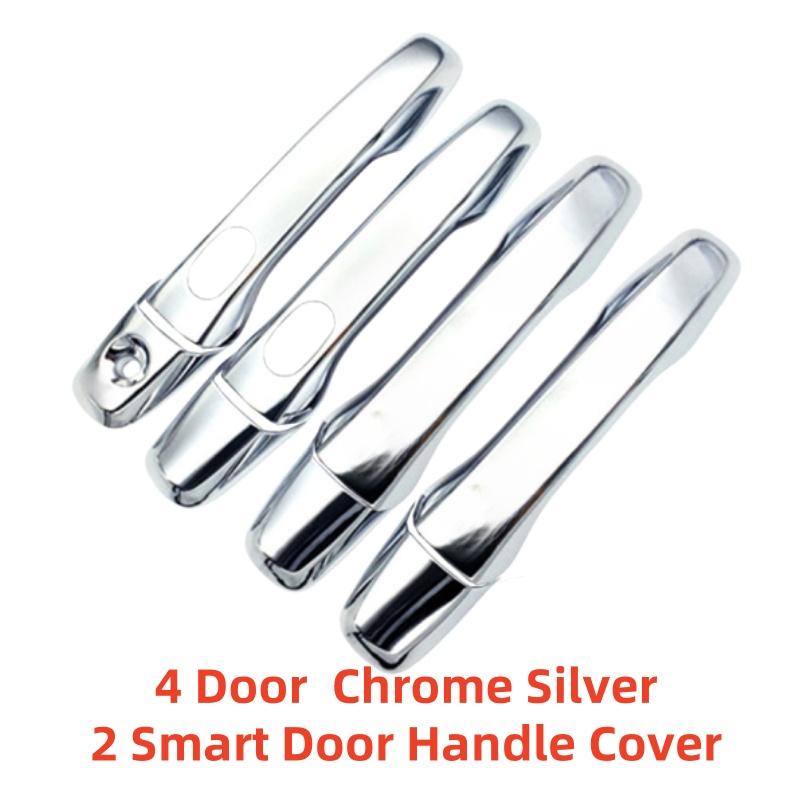 Carbon Car Accessory Door Handle Cover Trim Paste Style Chrome Silver For Ford Explorer 2011 2012 2013 2014 2015 2016 2017 2018