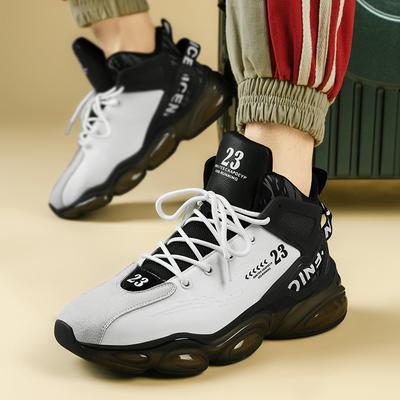AG Spring and Autumn Breathable Basketball Running Sneakers Trendy Shoes Platform Daddy Shoes High-Top Casual Shoes