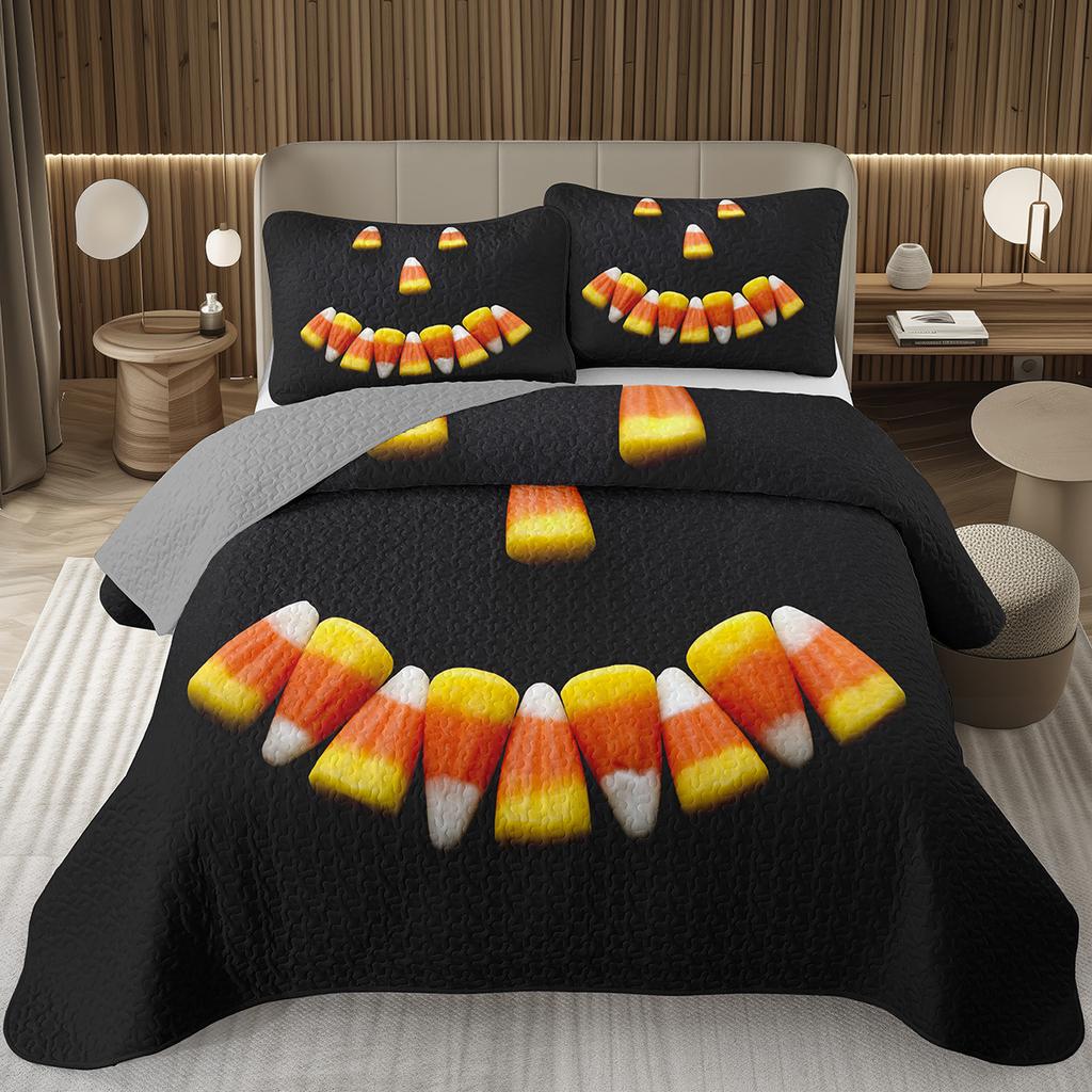 Søtt godteri dynesett for jenter gutter tenåringer, Lollipop-tema sengeteppe sett King dessert quiltet overkast tegneseriestil sengetøy