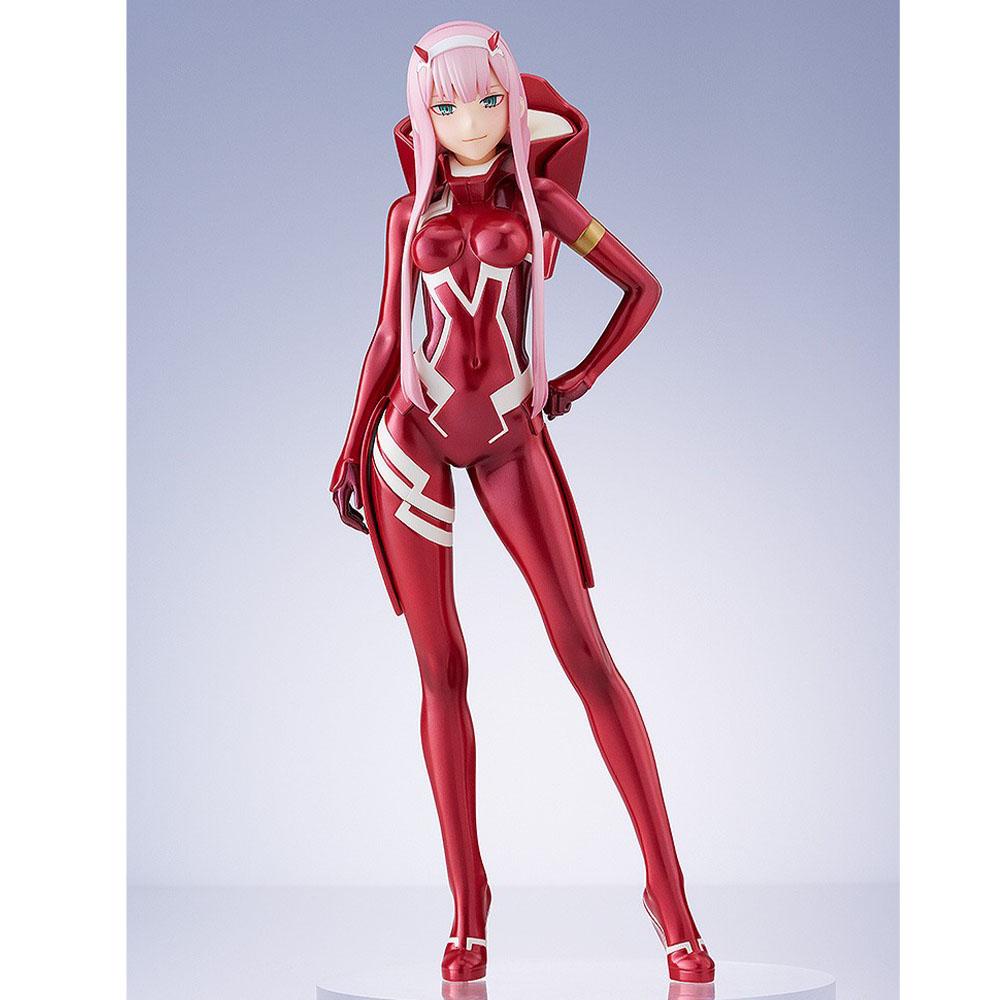 23CM Zero Two Figure Anime DARLING In The FRANXX Driving Suit L Size Standing Posture Model Toy Gift Collection Ornaments PVC