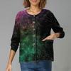 Dámské ležérní oblečení s dlouhým rukávem, jednořadové halloweenské oblečení s potiskem Cardigan Top oblečení Uniformy