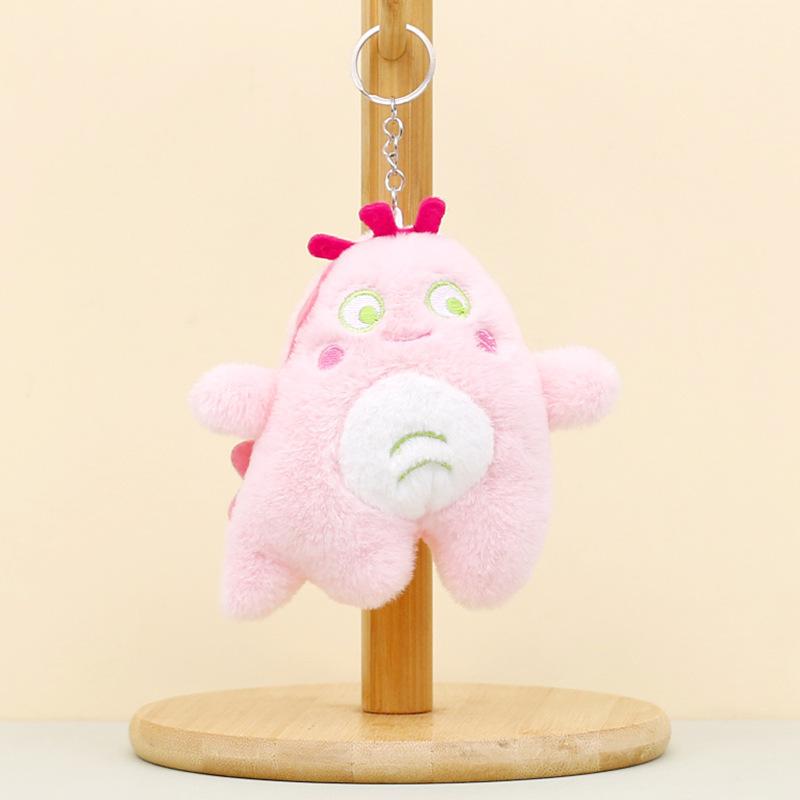 

Dinosaur Charming Plush Keychain Whimsical Monster Doll For 12cm Handbags Pink Dinosaur