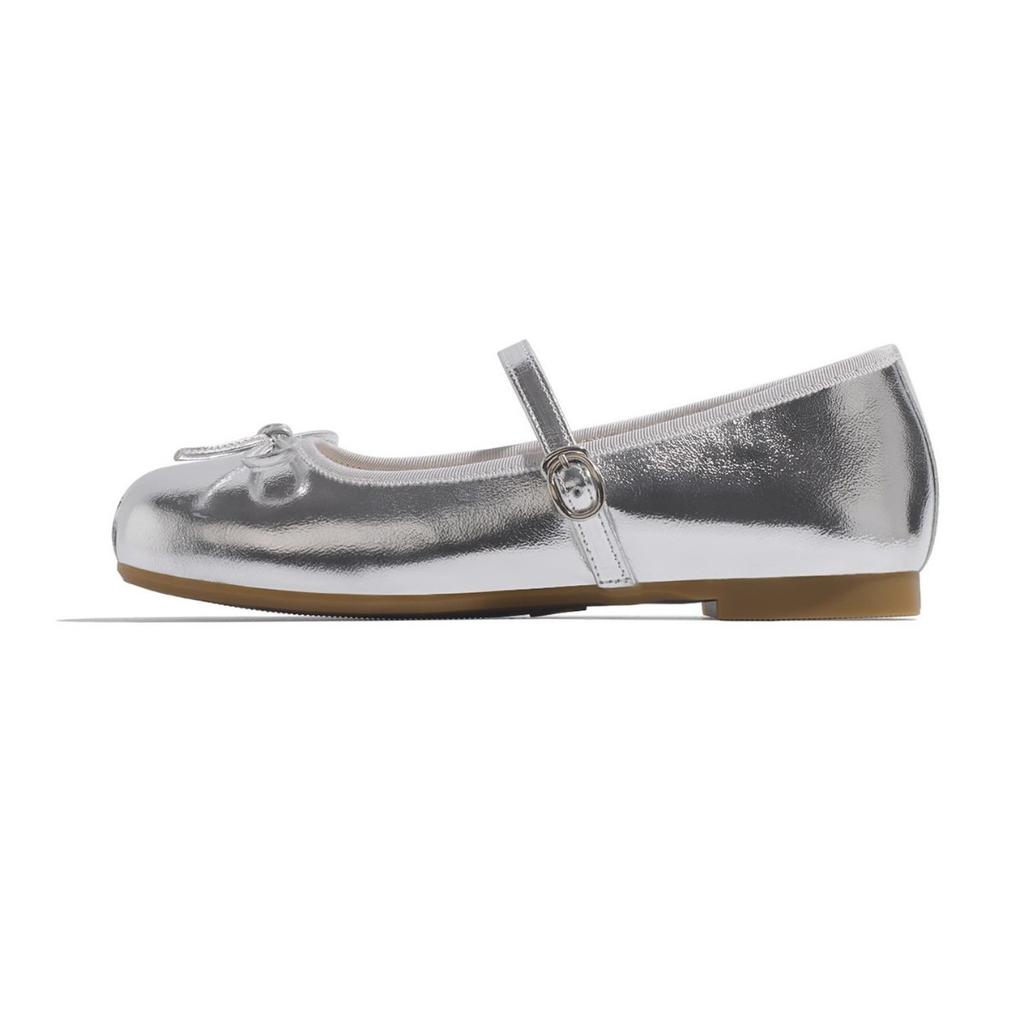 Gentle French Mary Jane Shoes Women's 2025 Summer Comfortable Inner Height Increase Bow Word with Casual Ballet Style Shoes