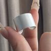 925 Sterling Silver Rings For Women Geometric Fine Jewelry Finger Adjustable Simple Dots Wide Ring For Party Birthday Gift