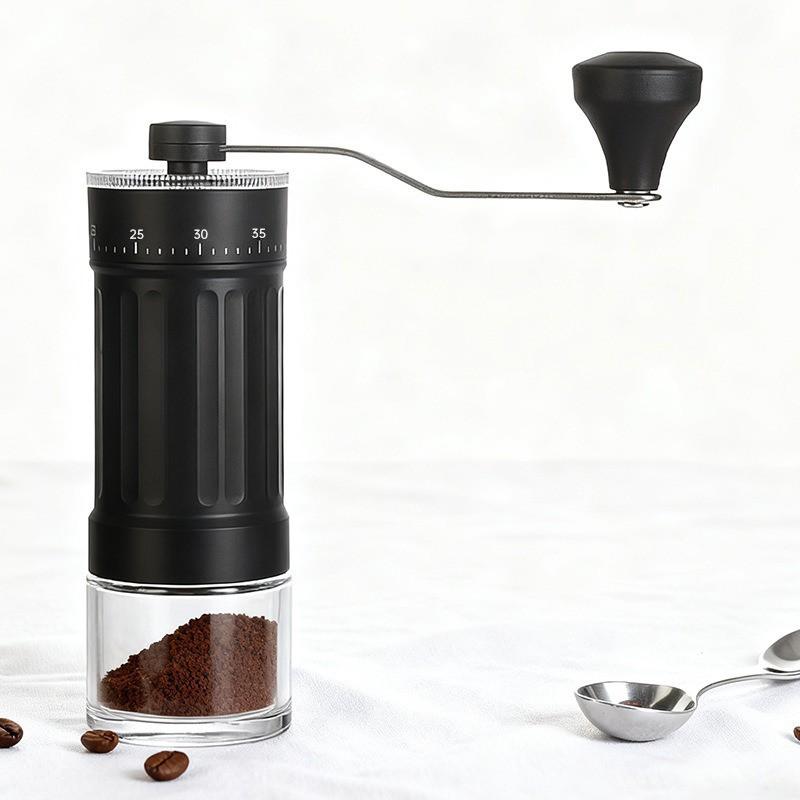 Manual Coffee Grinder With External Adjustment Ceramic Burr Home Barista Hand-Crank Espresso Mill