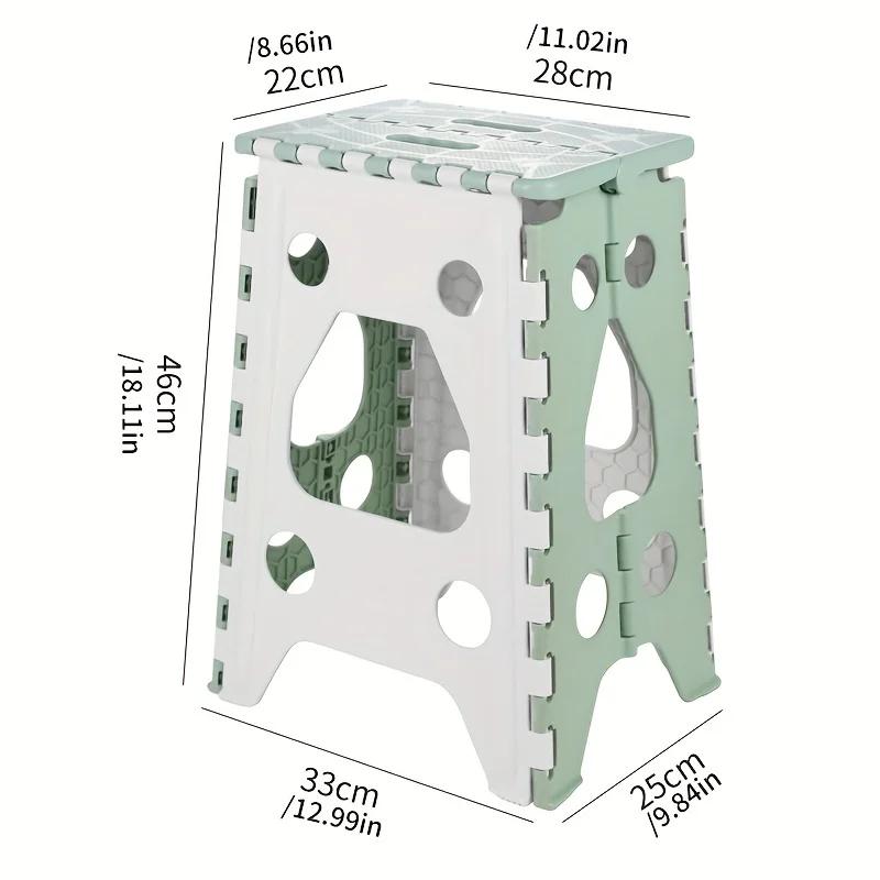 Portable Plastic Folding Stool Outdoor Folding Camping Stool Ultra Light Folding Fishing Chair for Home Bathroom Kitchen Camping