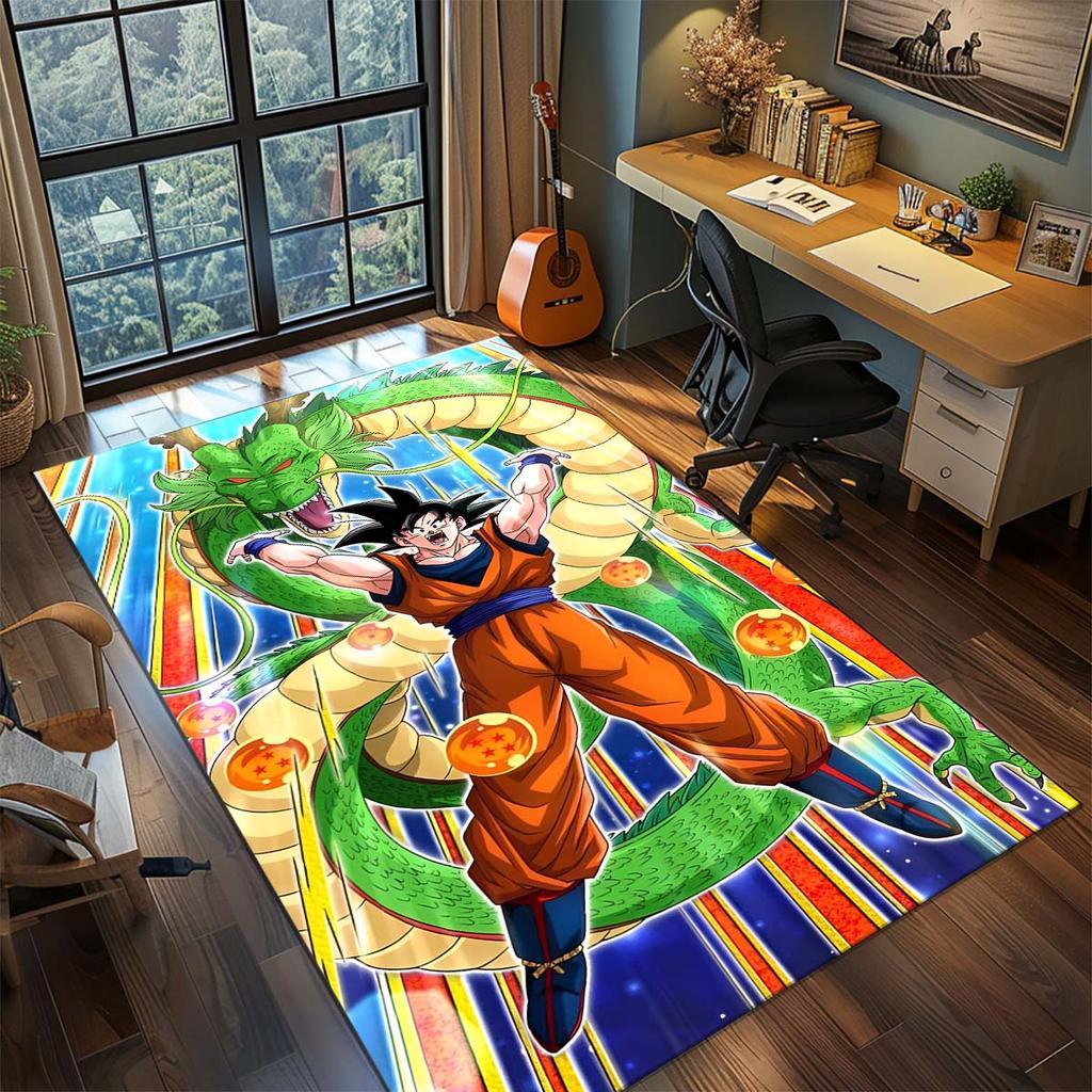 Dragon Ball Goku Anime Koberec Velký Koberec Protiskluzová Omyvatelná Podložka do Domácnosti Herní Místnost Ložnice Domácí Dekorace -QJY
