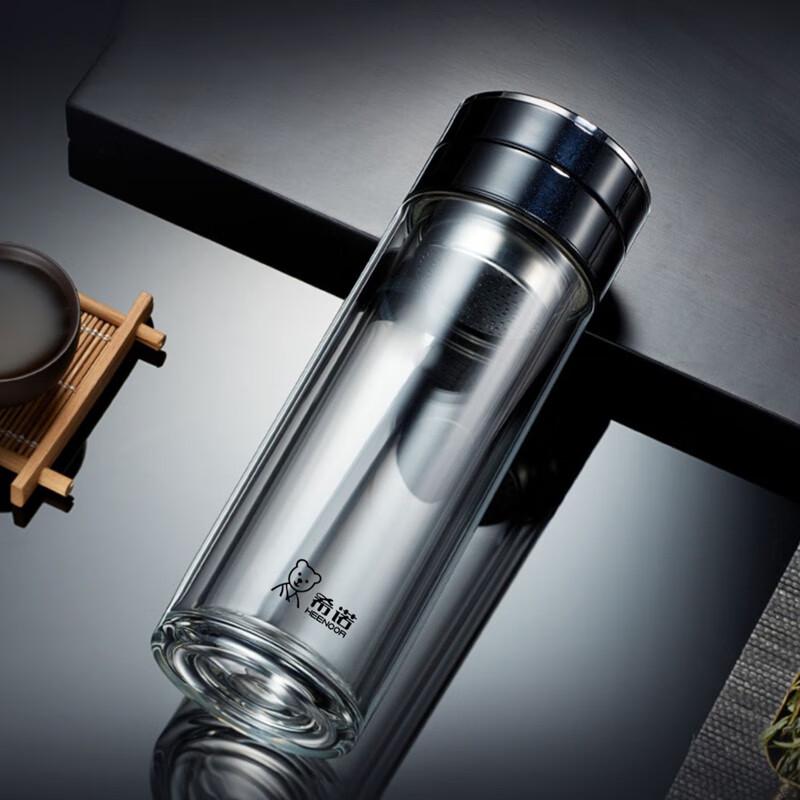 Heenoor Double Wall Tea Infuser Glass Bottle