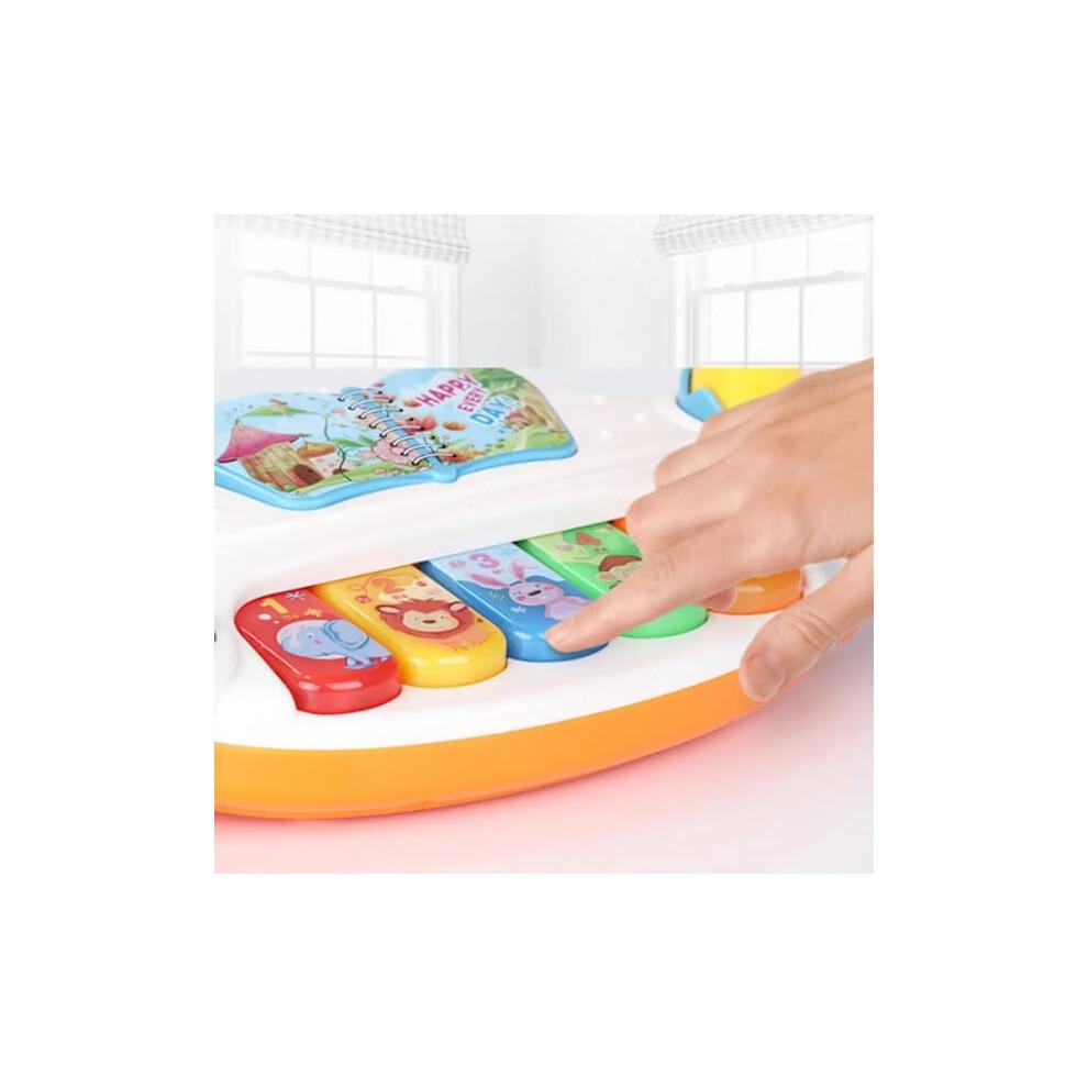 Children Baby Rotating Music Piano with Light Sound Educational Toy