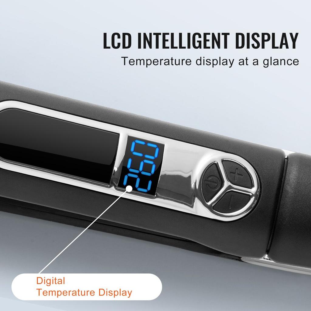 Hair Straightener 1.5-inch Titanium Flat Iron & Negative Ion 25 Temp Level