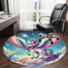 1pc Office Carpet Chair Mats Rainbow Unicorn Fantasy Perfect for Decorating Office Chairs, Living Rooms, Or Bedrooms