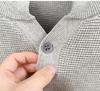 Men's Casual Cotton Knitwear Sweater - Solid Color, Long Sleeve, Versatile, Trendy Autumn/Winter Top