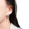 Minimalist Gold Tone Hoop Earrings Women Textured Irregular Circle Design Fashionable Geometric Statement Jewelry