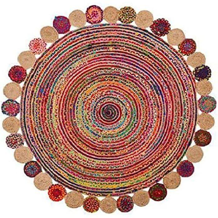 Tapis - DKD Home Decor - Multicolore - Coton - Rond - 160 x 160 cm