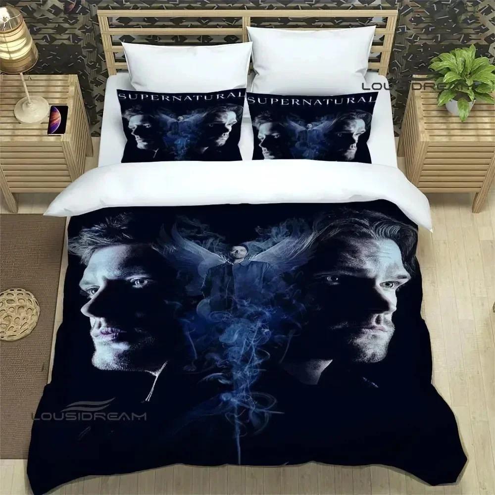 Supernatural Die Jagd beginnt Bettwäsche-Set Schlafzimmer Weich Modern Bettüberwürfe Bequem Kinder Bettbezug Deckenbezug Und Kissenbezug
