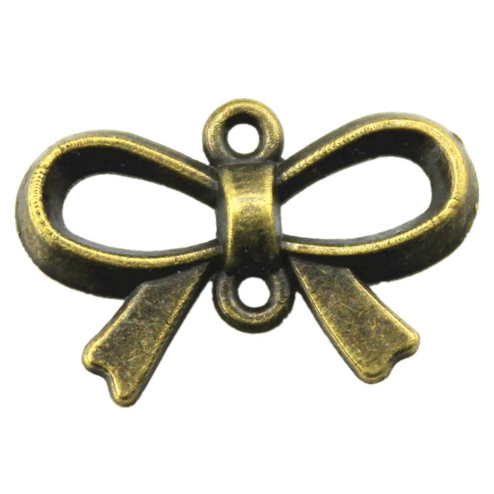 Double Hole Bow Connectors Cute Ribbon Charms For Earring And Bracelet Making