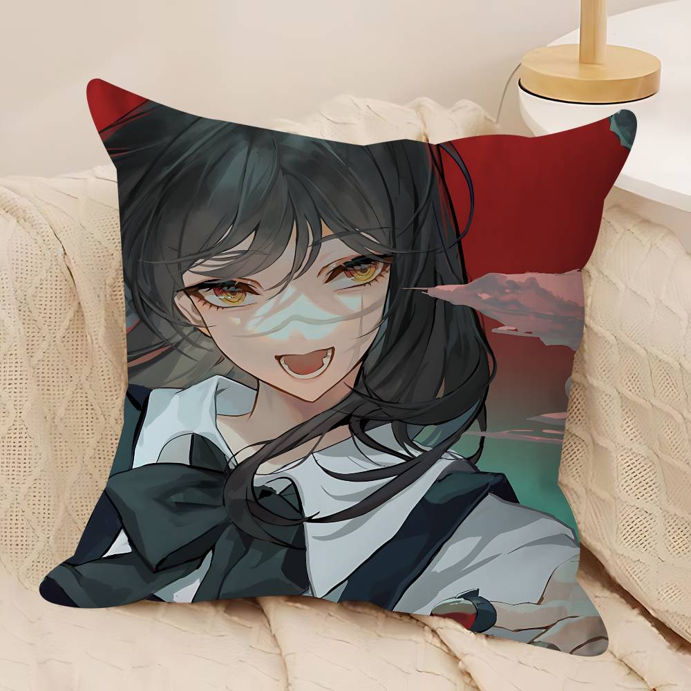 C-Chainsaw-Man Mitaka Asa Pillowcase Toon Gift Cushion Cover Bedroom Home Sofa Chair Seat Decor Pillow Case