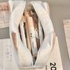 Cute French Toasted Pen Bag Plush Large Capacity Student Pencil Case Multi-function Funny Stationery Storage Bag Organizer