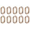 10Pcs/Lot Metal Oval Ring Spring Clasps Openable Carabiner Keychain Bag Clips Hook Dog Chain Buckles Connector For Diy Jewelry