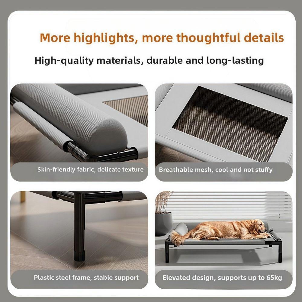 Feuchtigkeitsbeständiges Erhöhtes Katzen-Hunde-Bett mit Rutschfesten Füßen Outdoor-Haustierbett Vier Jahreszeiten