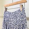 Seaside Blue & White Plaid Beaded Camisole Top + High-Waisted Skirt Set