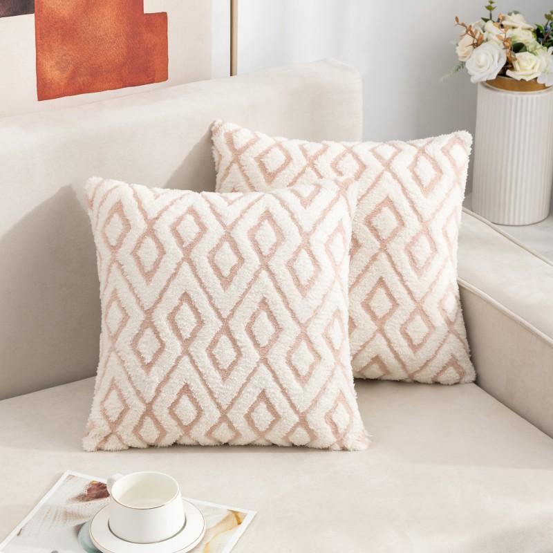 Nordic Throw Pillowcase Without Core Jacquard Single-sided Sofa Living Room Cushion Simple High-end Bedroom Bay Window Pillowcase
