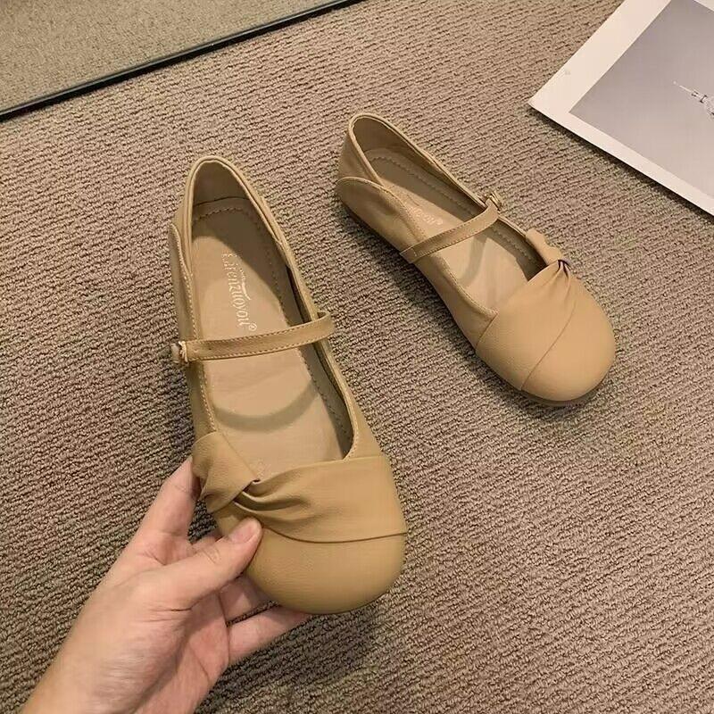 

2025 новые плоские туфли-одинарки женские летние туфли бабушки с юбками туфли Дуду туфли Мэри Джейн нежный ветер вечерние туфли 40 хаки