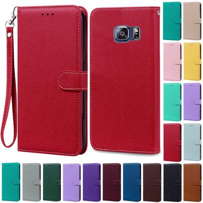 S6 Edge Hülle für Samsung Galaxy S6 Edge Hülle G925 Leder Flip Brieftasche Hülle für Samsung S6 S 6 Edge Hülle G920 Brieftasche Hülle Fundas
