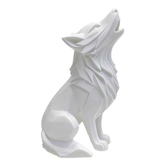 Wolf Howling Statue, 3D Printed Mini Animal Figurine, Standing Sitting Wolf Decor for Desk Shelf, Gift for Wolf Lovers