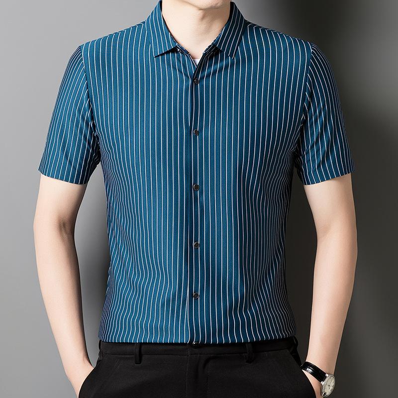 Summer Collar Seamless POLO Light Business Fashion T-shirt Ice Silk Shirt POLO