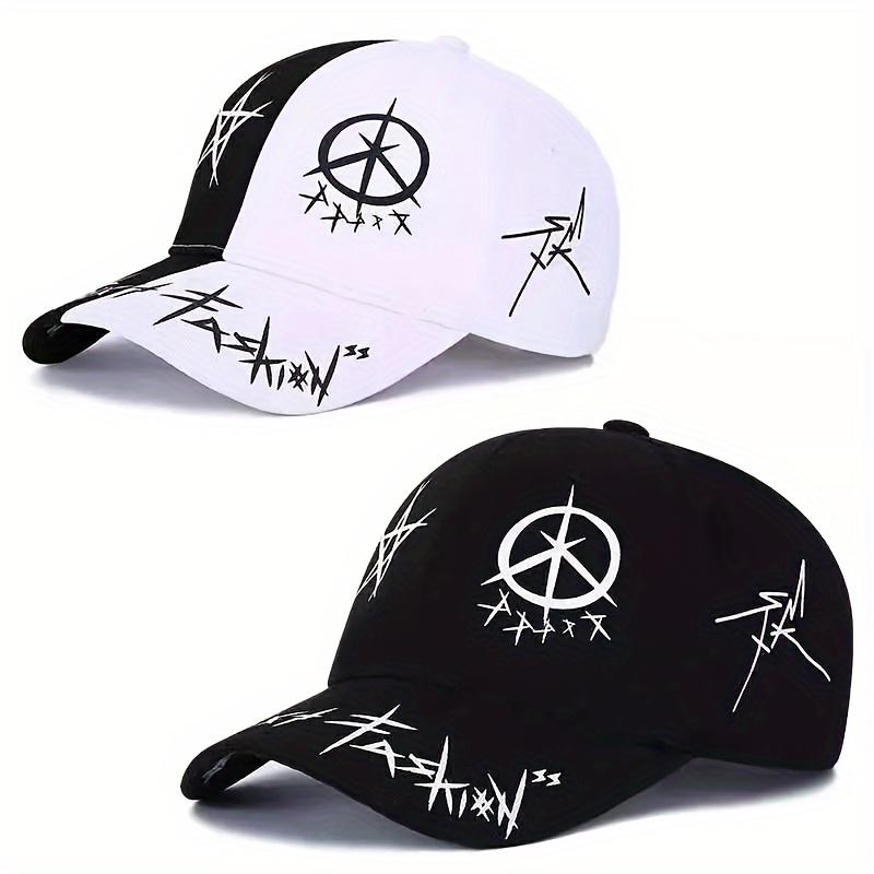 A Breathable and Adjustable Fashion Patterned Outdoor Sports Baseball Cap for Men and Women, Street Hip-hop