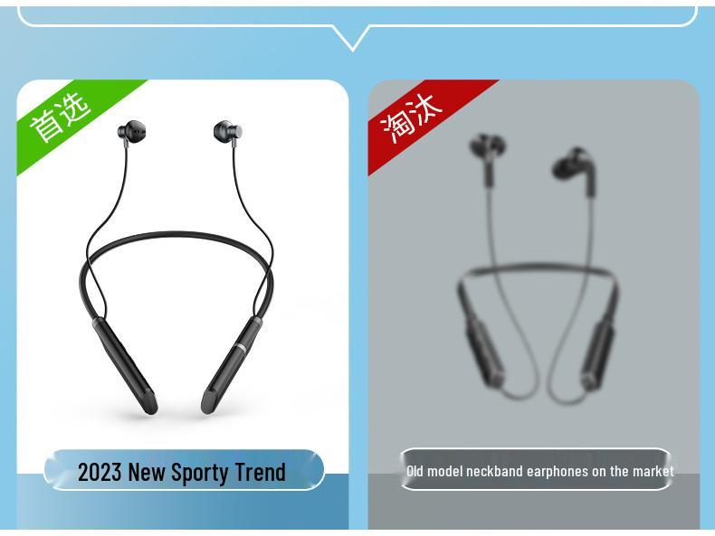 Wireless Bluetooth Neckband Earbuds: Sports In-Ear, Noise-Cancelling, Long Battery Life, New Model