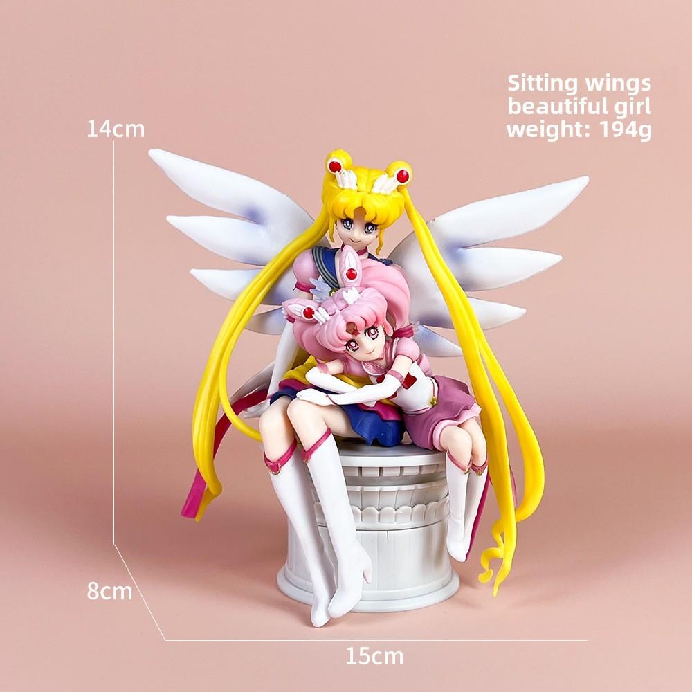 Sailor Moon Tsukino Usagi Pvc Figure With Wings And Moon Goddess Design For Collectors And Fans