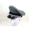 Fashion WWII German Army Elite Officer Wool Hat Cap Black Large Brimmed Engraved Cap Collection High Quality Hat
